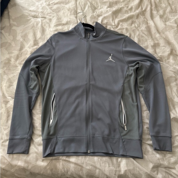 Jordan Other - Jordan Jumpman Nike Air Dri-Fit Full Zip Mesh Track Jacket Gray Medium EUC